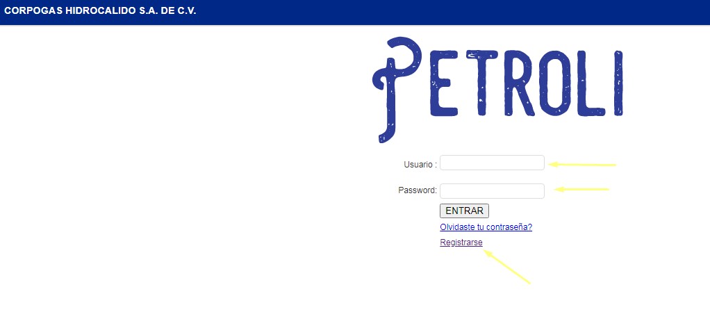 Registro en la plataforma