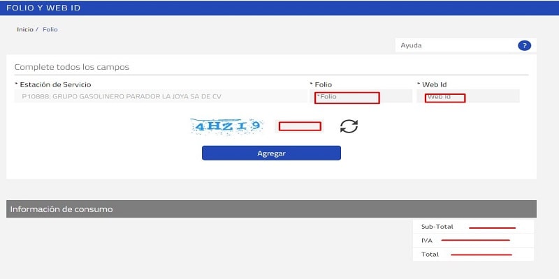 digitos del ticket a facturar