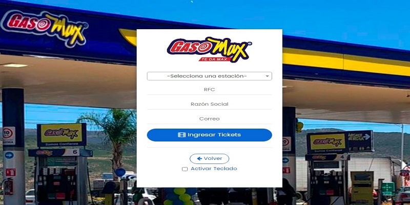 registro en la web de gasolineras Gasomax